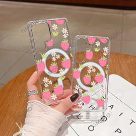 适用三星S22ultra手机壳magsafe磁吸亚克力S25plus女生手机保护套