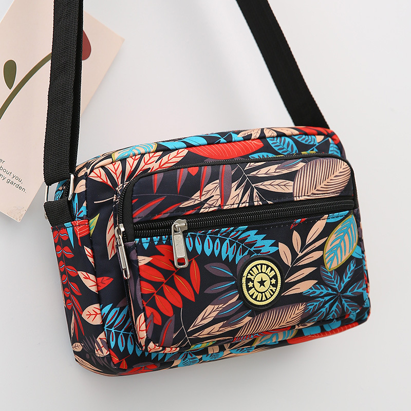 New Style Mom Bag, Oxford Cloth Single-Shoulder Floral Bag, Women's Crossbody Bag, Versatile Canvas Bag for Middle-Aged and Elderly, Women's Bag for Market Stalls