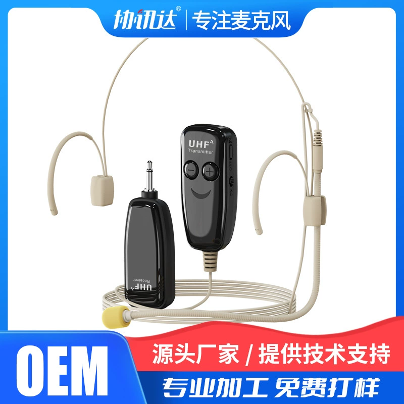 Пользовательская невидимая UHF-гарнитура Мини-гарнитура Производительность Цвет кожи Наушники Беспроводной микрофон Пчелиный микрофон