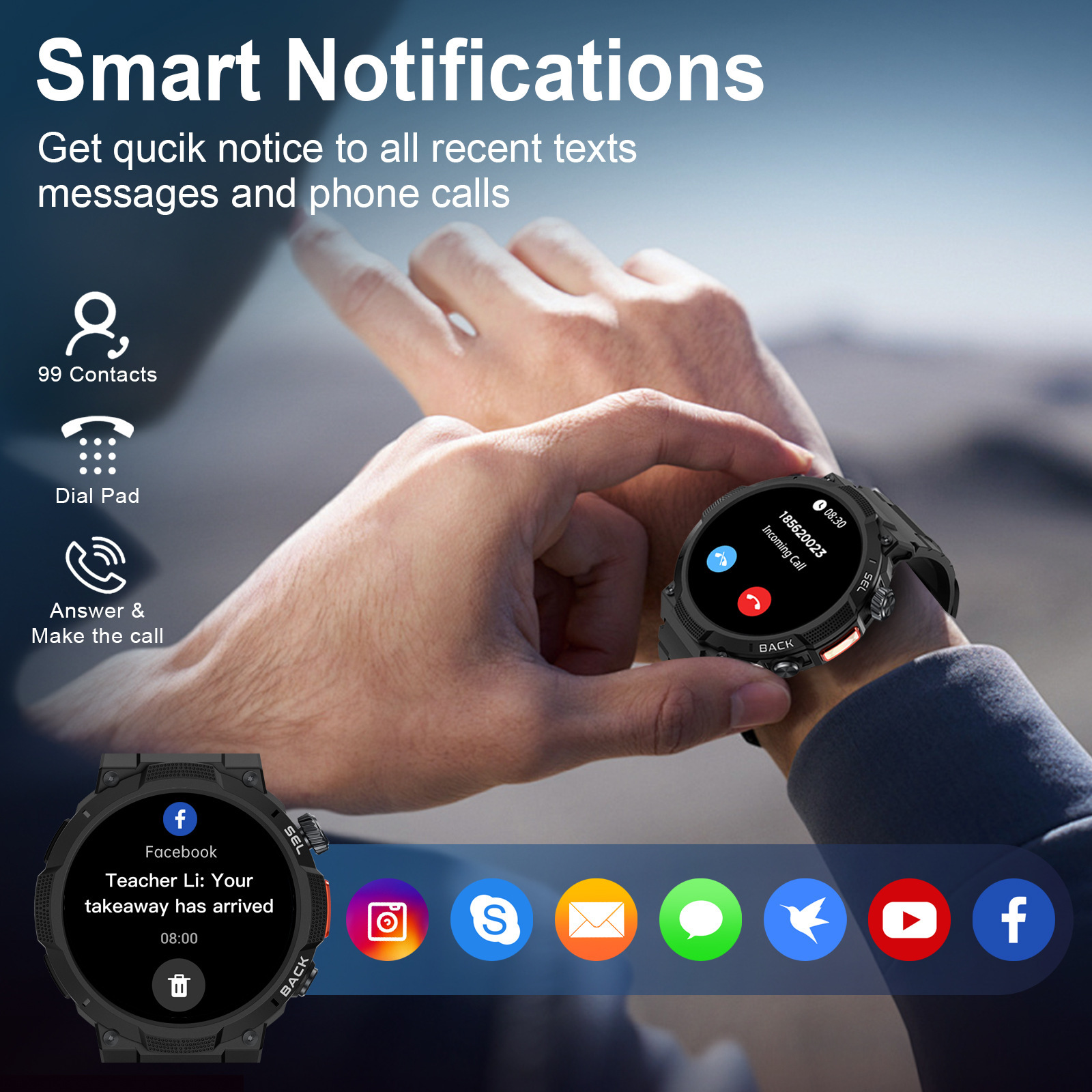 S50 Smartwatch Mit Bluetooth-telefonie Und Herzfrequenzmessung_voghion.com