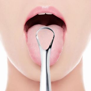 Stainless Steel Tongue Cleaner Tongue Scraper Removes Oral Odor and Cleans Oral Scraper Tongue Scraper Suitable for Men and Women