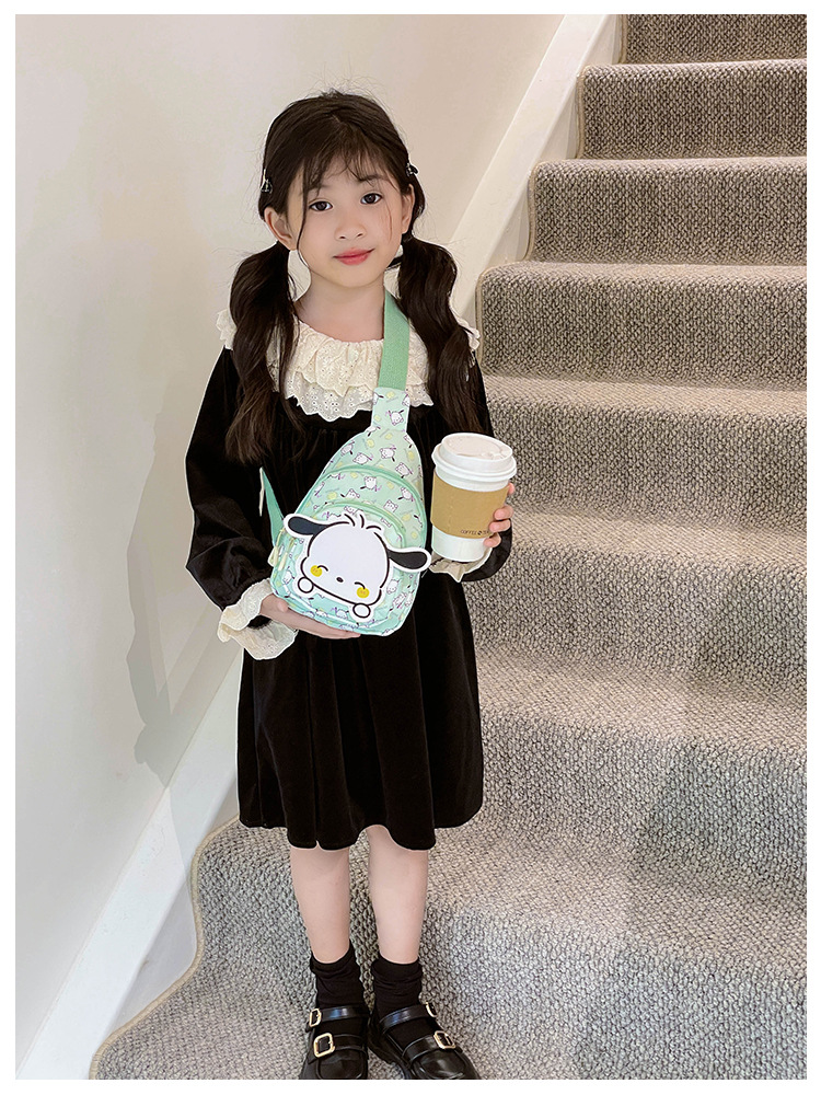 Wholesale new cross-border small-sized children's chest bags with double zippers and large capacity, cute single-shoulder bags for boys and girls in kindergartens undefined