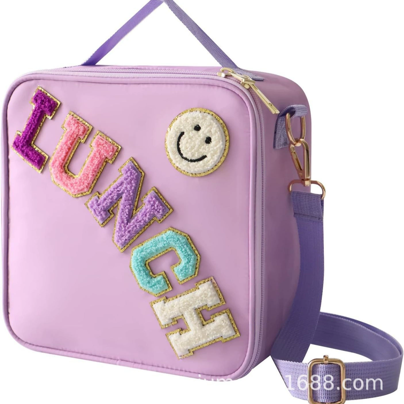 Сумка для ланча с надписью smiley letter Amazon cross-border hot outdoor портативная сумка для ланча из алюминиевой пленки, сумка для свежести