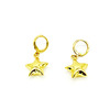 Copper trend golden advanced earrings, European style, 750 sample gold, high-quality style, light luxury style