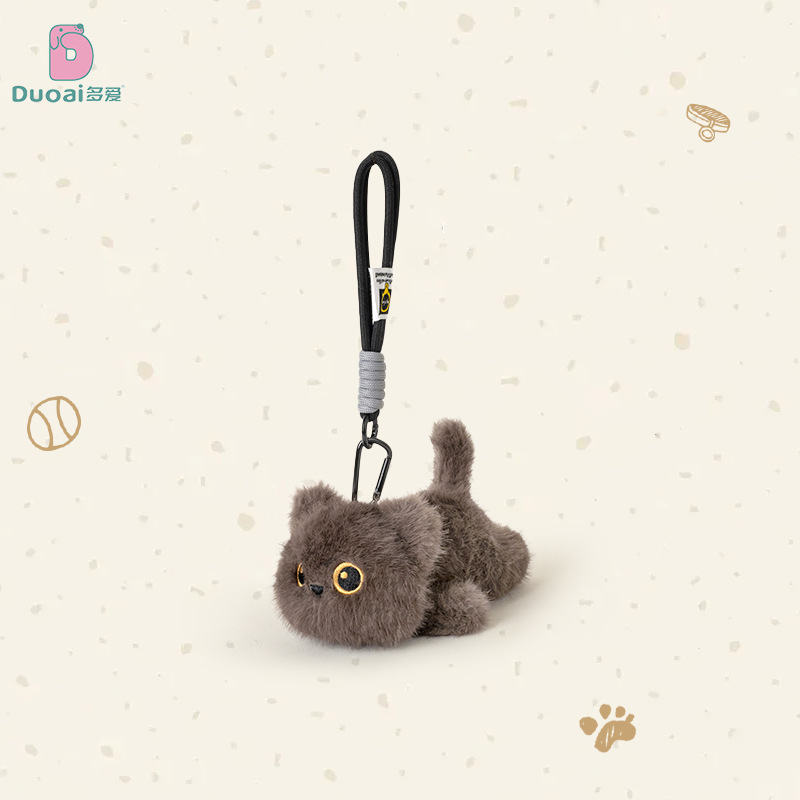 Duai 本物の猫ぬいぐるみペンダントシャム猫人形キーホルダーヒーリングバックパック装飾卸売|undefined