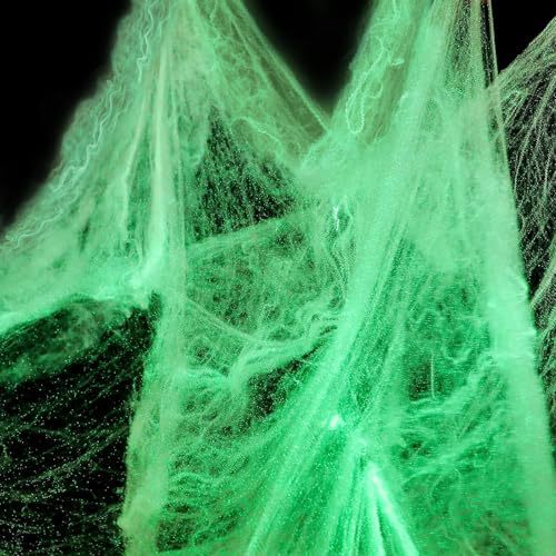 Halloween Decorative Props Luminous Spider Cotton Spider Silk Spider Web Haunted House Bar Scene Layout Decorative Supplies