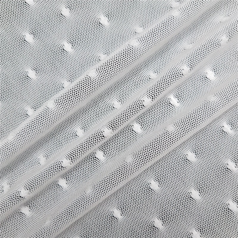 锦有光点点网眼布 微弹透气 女装裙子内搭针织提花面料160gsm