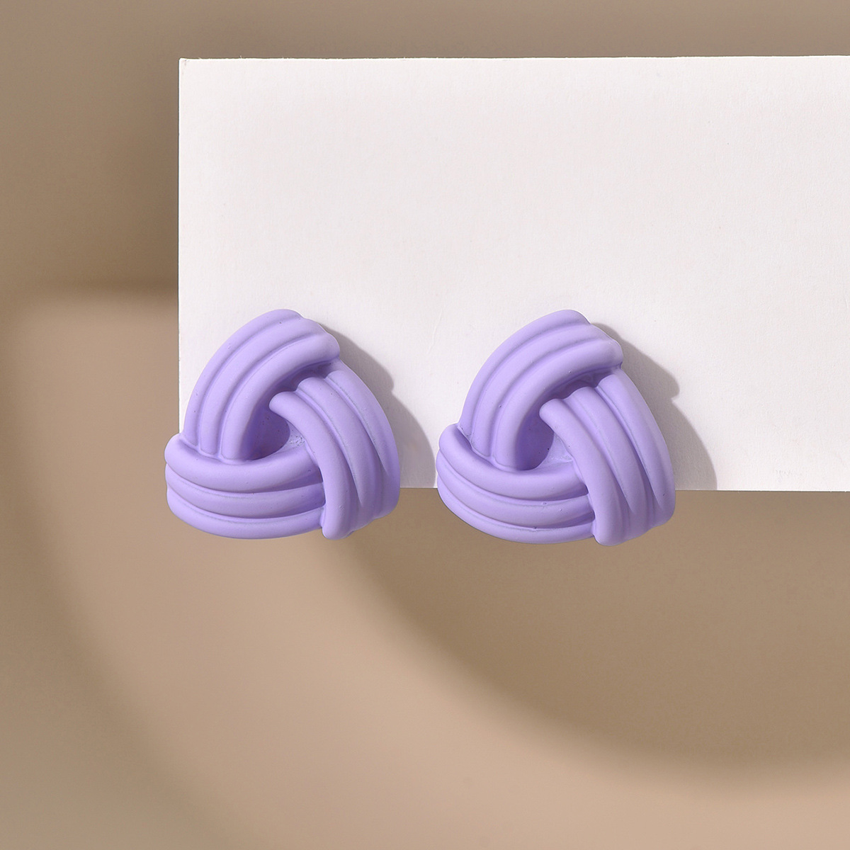 1 Pair Simple Style Geometric Spray Paint Arylic Ear Studs display picture 5