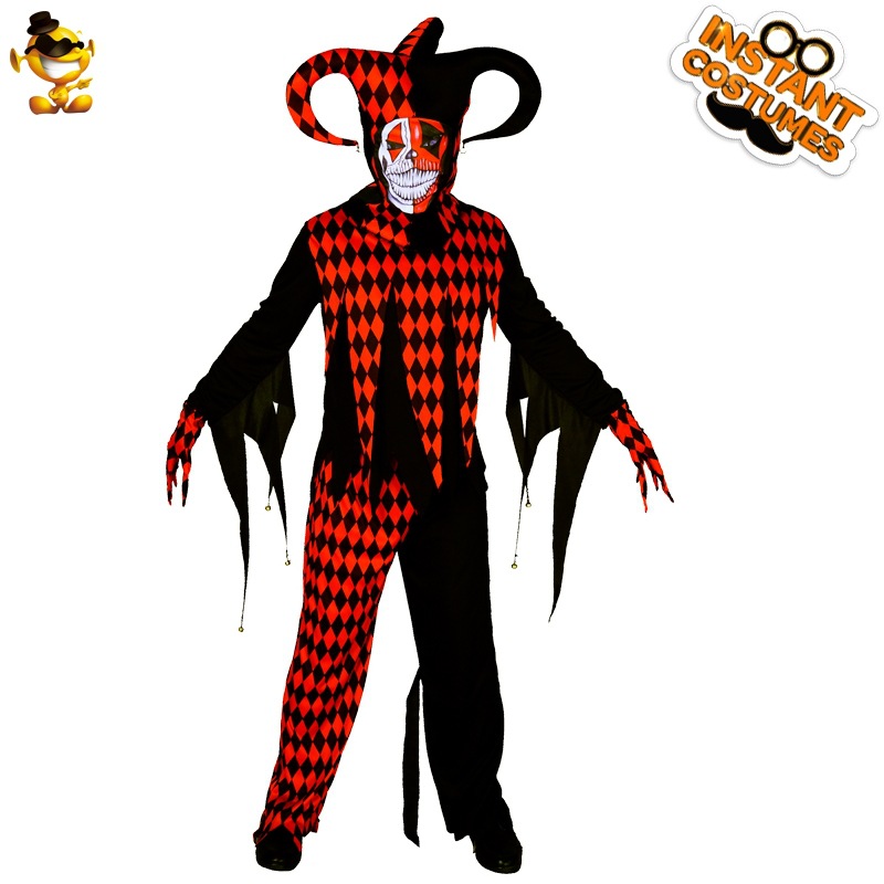 Halloween adulto hombres grandes horror película matando mal poker payaso juego de rol traje del partido
