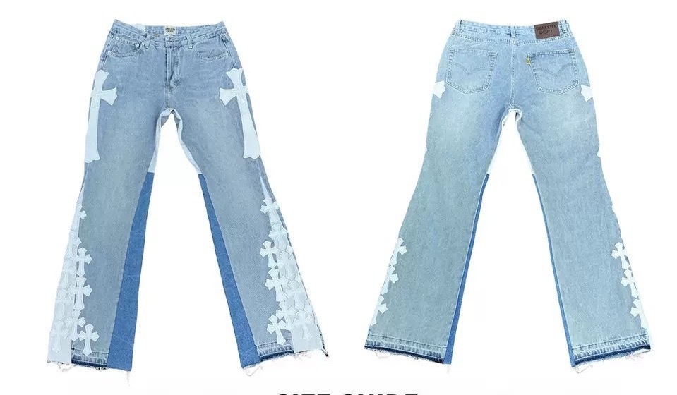Gallery Dept. La Flare Jeans Cross Patch Light Blue