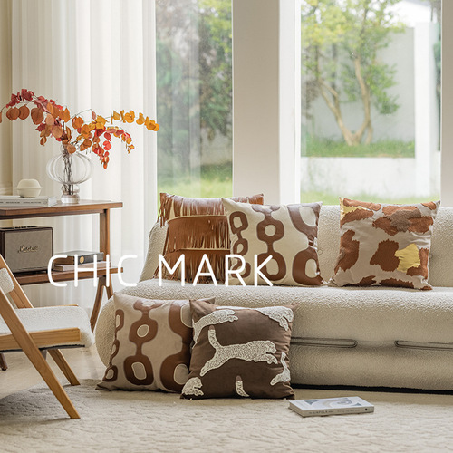 Nordic INS-style living room sofa throw pillows, cushion, retro model room bed headrest, throw pillows, cushion cover, waist cushion cover