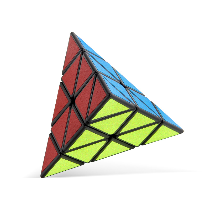 Nuevo fondo negro sólido educativo pegatinas de tercer orden pirámide cubo giratorio suave en forma de cubo juguete Amazon