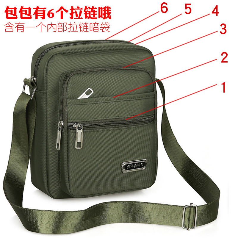 Six zipper military green