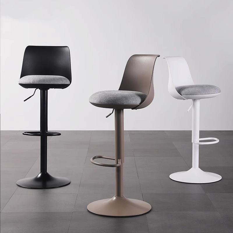 Bar chair high stool liftable front desk with cushion chair light…
