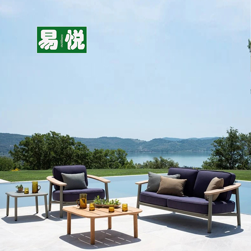 Mesa y sillas al aire libre Teca patio villa ocio madera maciza restaurante jardín balcón al aire libre mesa de comedor muebles