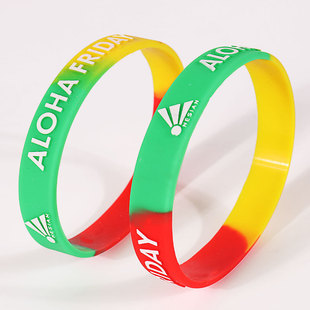 Custom convex engraved segmented color silicone bracelet competition logo bracelet trendy intercolor rubber bracelet soft rubber bracelet