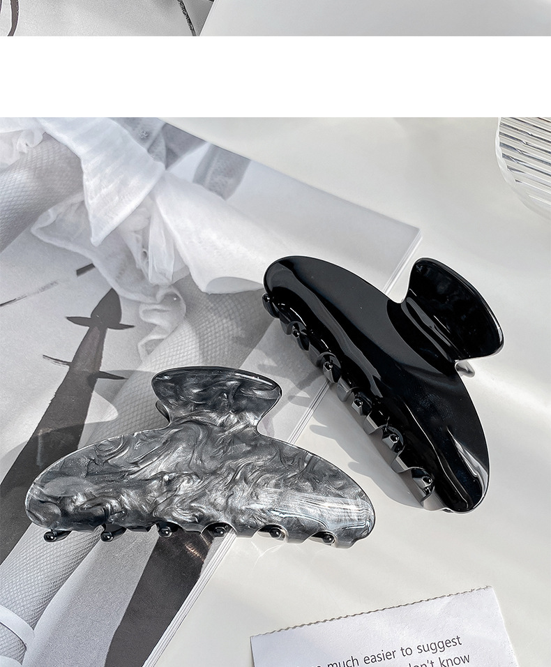 Baifeiya grande fermaglio per capelli in acetato per donna Corea del Sud versatile fermaglio per capelli alla moda color gelatina di alta qualità fermaglio per capelli a forma di squalo_voghion.com