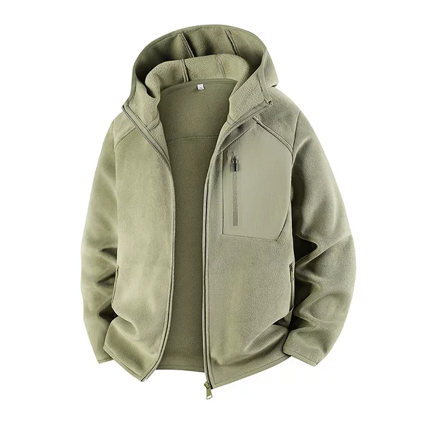 Bird's Nest Same Style High-Quality Autumn and Winter Hooded Fleece Jacket for Men, Warm Jacket, Autumn and Winter Fleece-Lined and Thickened, Custom Lo