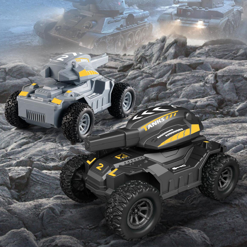 Simulation cool inertia tank chariot battery front and rear swing military model children's toy birthday gift