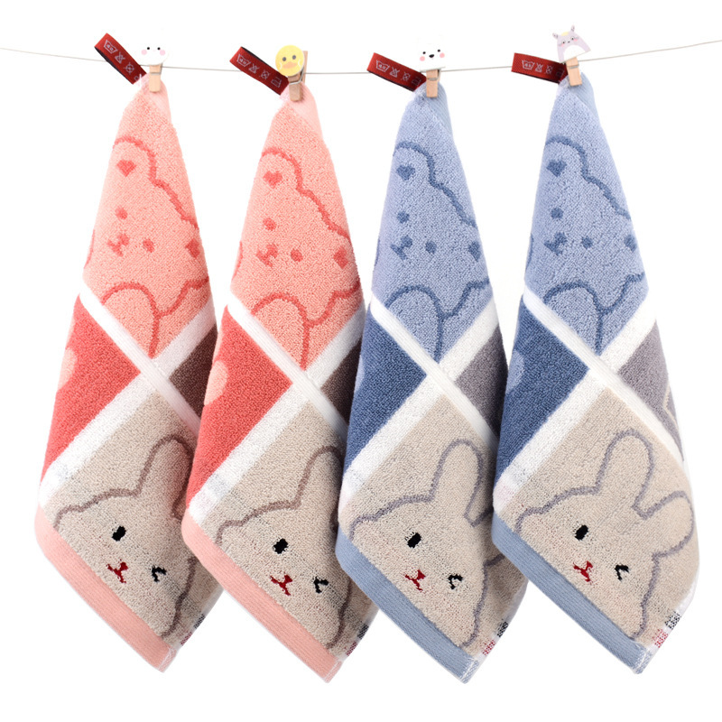 Hanging Type In-Stock Pure Cotton Square Towel for Babies, Children, and Kindergarten Use, Face Towel, Towel 25*25cm Thick Absorbent Handkerchief