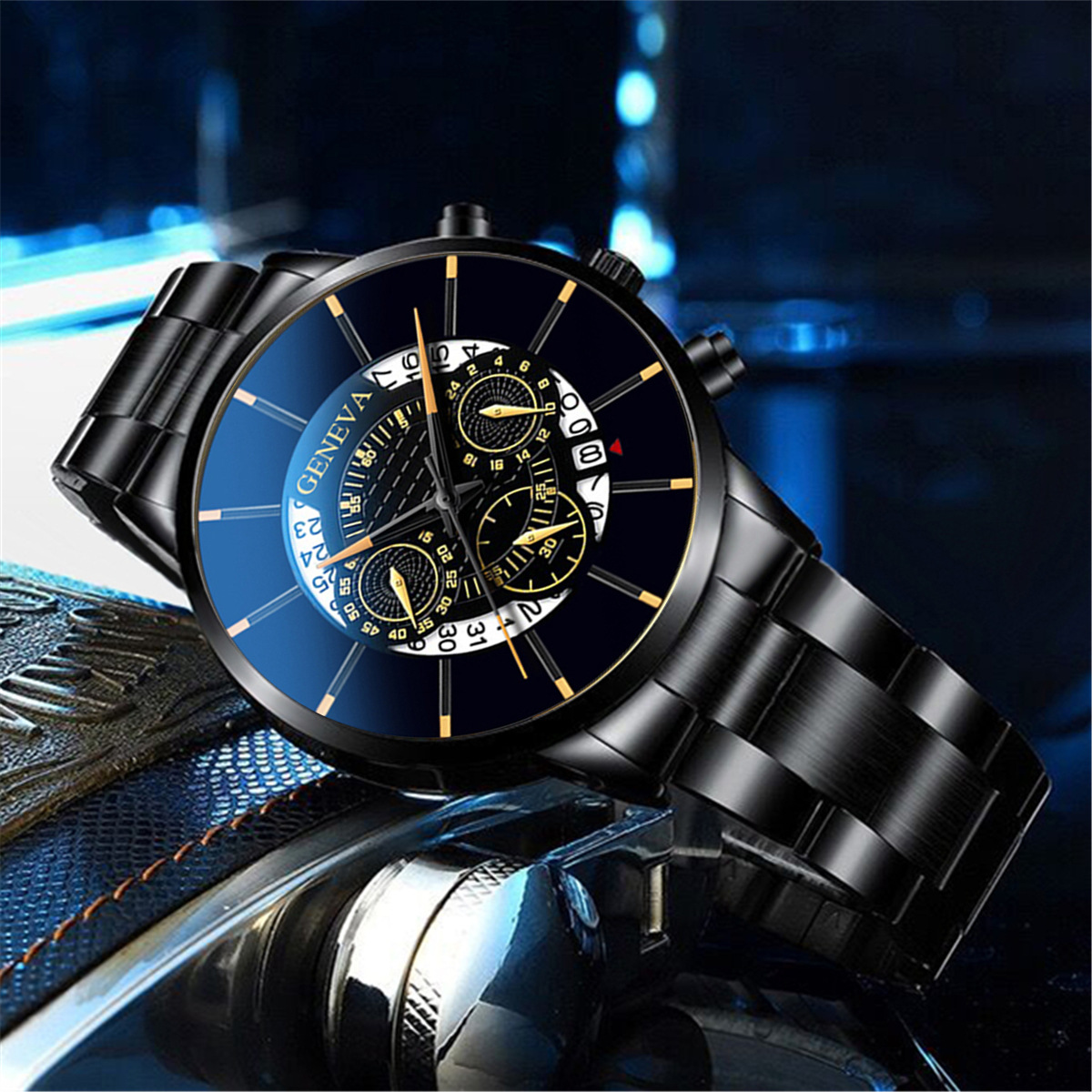 Casual Solid Color Horseshoe Buckle Quartz Men's Watches display picture 1