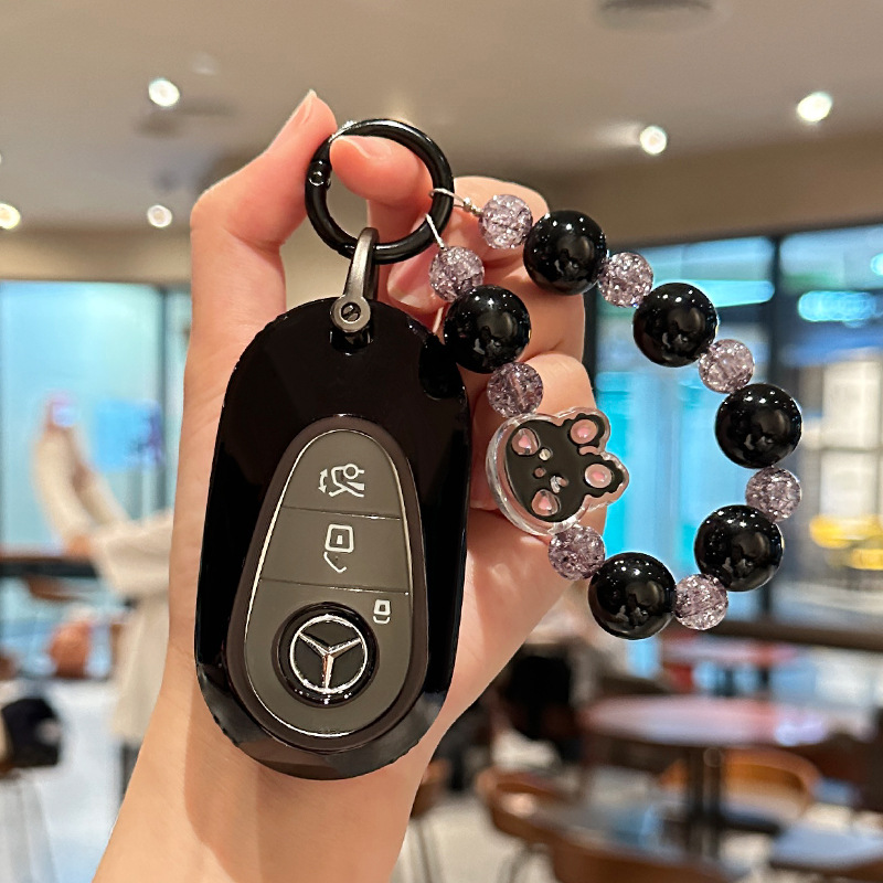 메르세데스-벤츠 C [투명 블랙] 유약 토끼 체인