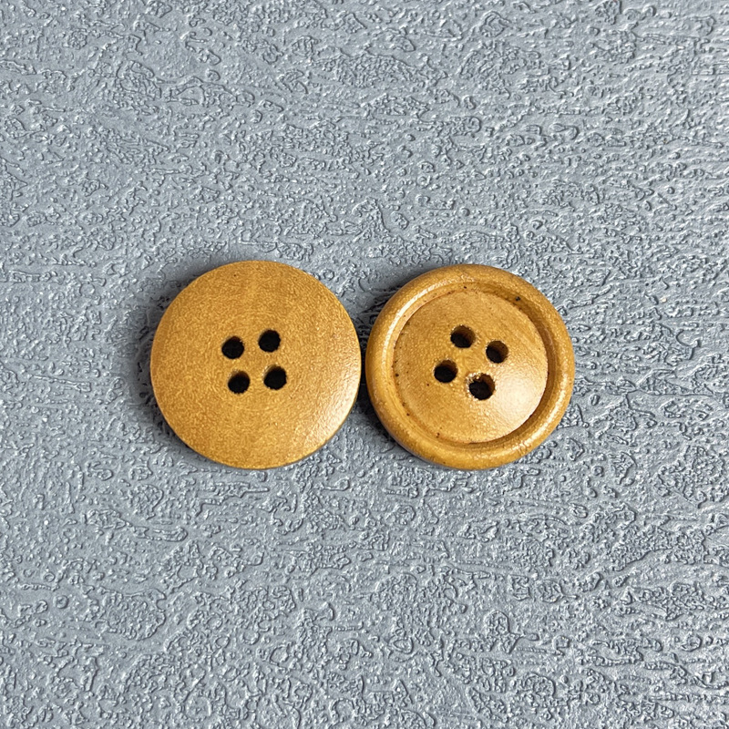 Natural Khaki Wooden Buttons for Men's and Women's Clothing, Suits, Sweaters, Cardigans, DIY Handmade Decorative Buttons
