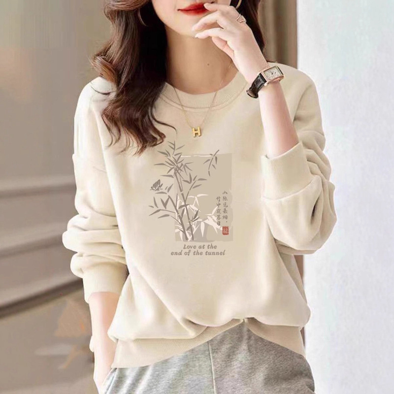 Lazy Style Women's Ethnic Print Sweatshirt with Fleece Lining, Thickened Fashion Sweatshirt Jacket for Women Lazy Style Women's Ethnic Print Sweatshirt with Fleece Lining, Thickened Fashion Sweatshirt Jacket for Women