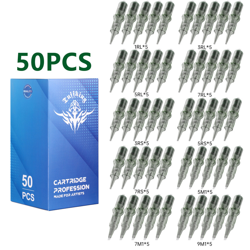 Cross-border tattoo integrated needle disposable tattoo needle green jade tattoo needle hair tattoo needle tattoo equipment