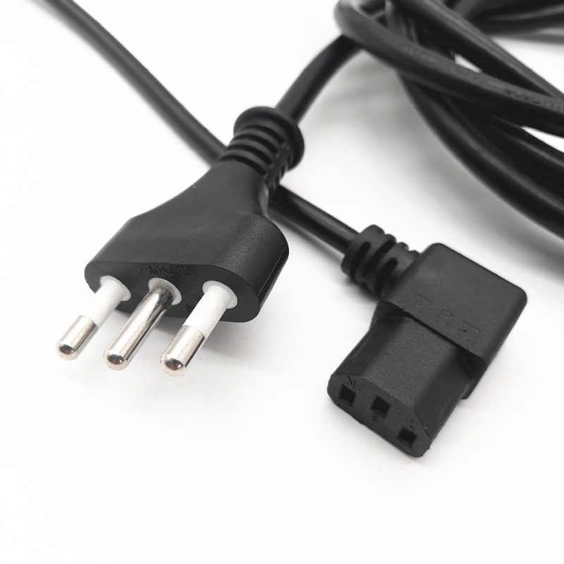 厂家供应三芯10A意大利电源 三芯意大利插头电源线品字尾电源线