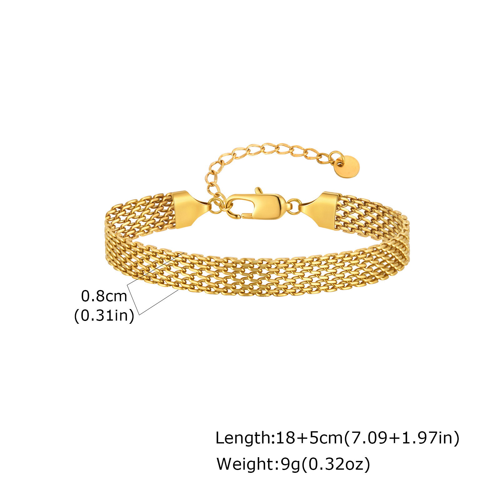 Width 8mm, length 18+5