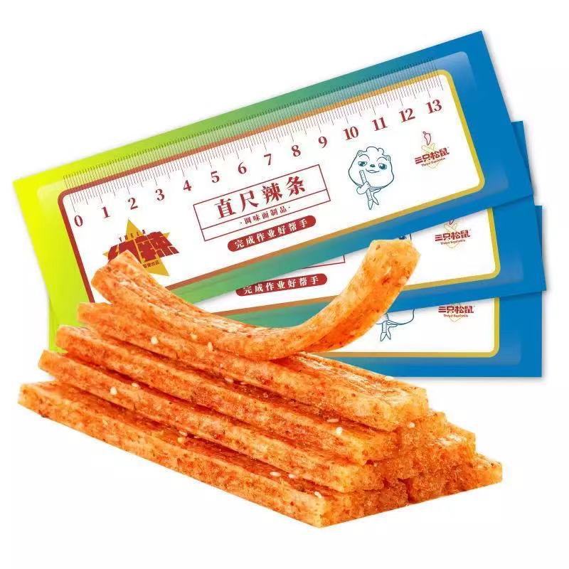 Send one to deliver three Squirrels with spicy scales, spicy gluten 110g/bag, spicy snacks, gluten, campus spicy