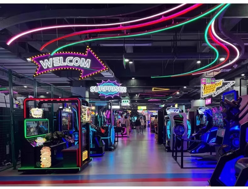 Ciudad de juegos electrónicos módulo de luces de juegos electrónicos parque de juegos de marea espacio centro comercial sala de baile internet café tienda modelado luz