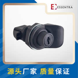 恒珠MS750黑色转舌锁开关电柜门锁工业配电箱锁按压式塑料按压锁