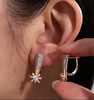 Jewelry, earrings, zirconium, suitable for import, European style