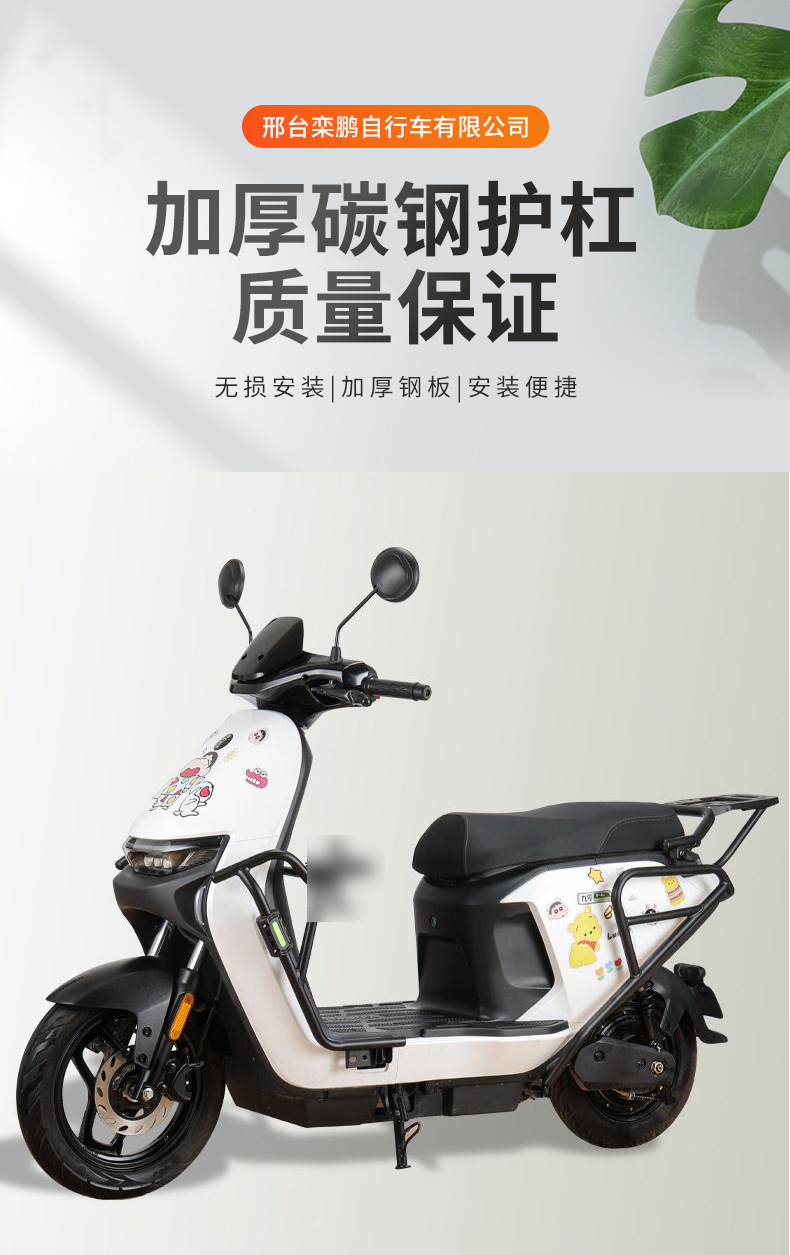 No.9 Electric Vehicle Nzmix/Mzmi Uses Front Bumper and Rear Cargo Rack Protection Modification for Electric Motorcycles