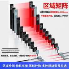 区域矩阵光纤传感器对射区域检测落料计数物体有无红光光栅光幕