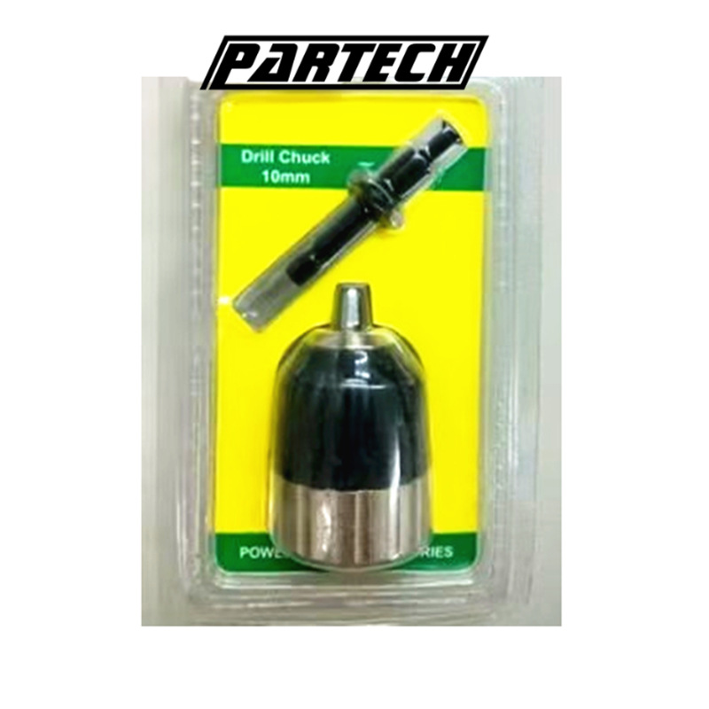 10mm半金属钻夹头六角接杆二件套 10丝口小孔夹头套装 三鸥夹头