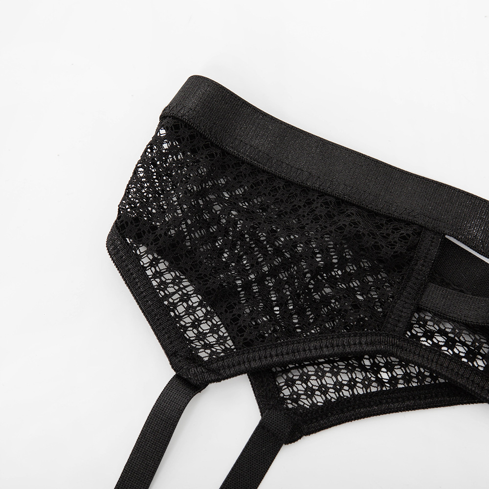 sexy perspective mesh with garter underwear five-piece set (multicolor) NSHLN120564