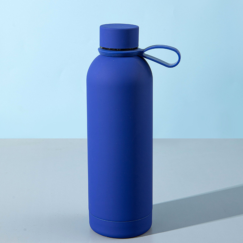 Transfronterizo 304 botella de acero inoxidable taza de vacío de goma pintada con mano portátil al aire libre hervidor de agua deportiva