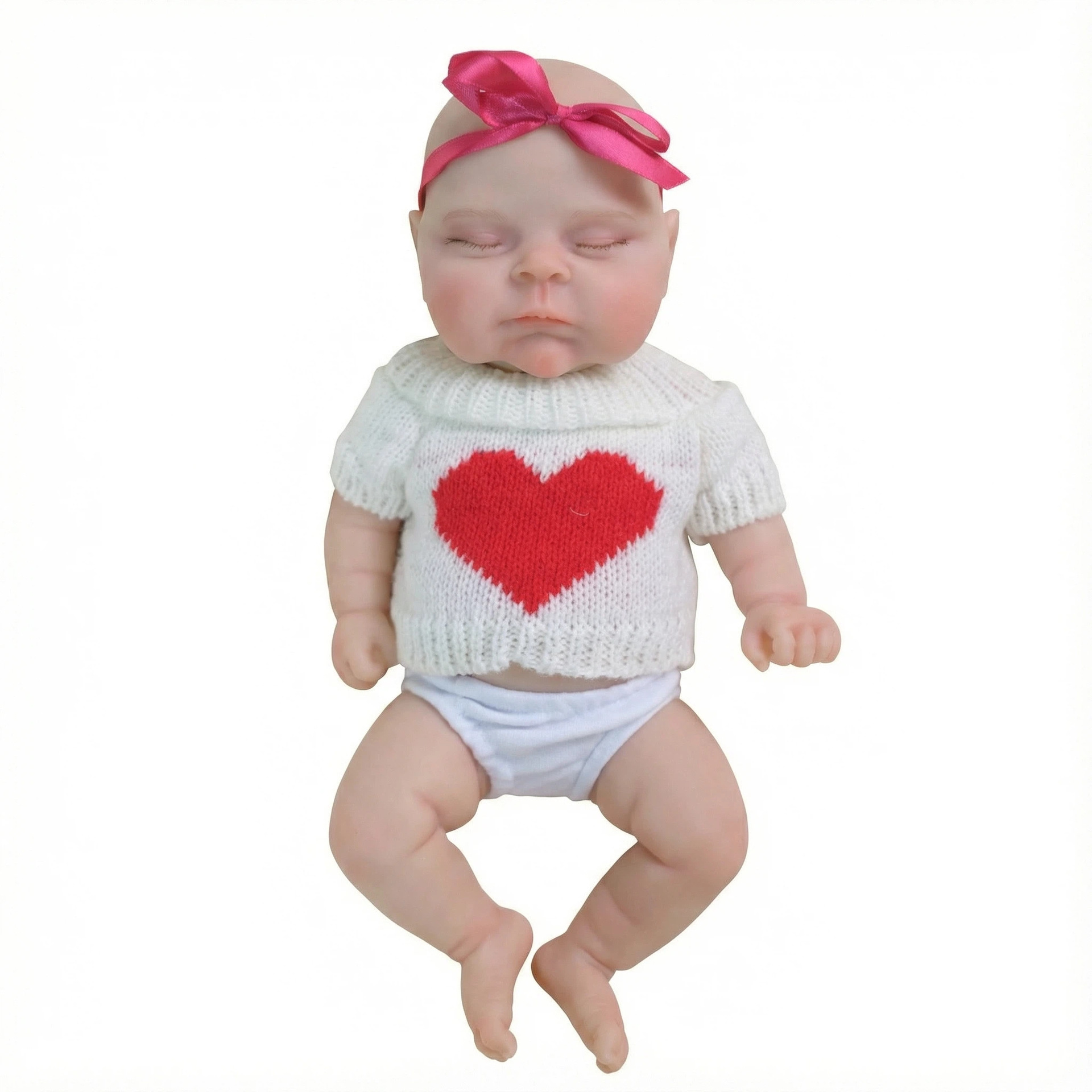 12 pulgadas Q bullet rojo sólido amor pascale muñeca de simulación de juguete para niños navidad sólida silicona