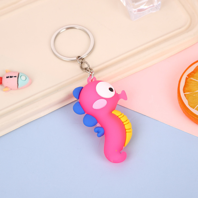夏の海洋動物イルカタコクジラタツノオトシゴキーホルダーペンダントバッグスーパーマーケットキーホルダー卸売|undefined