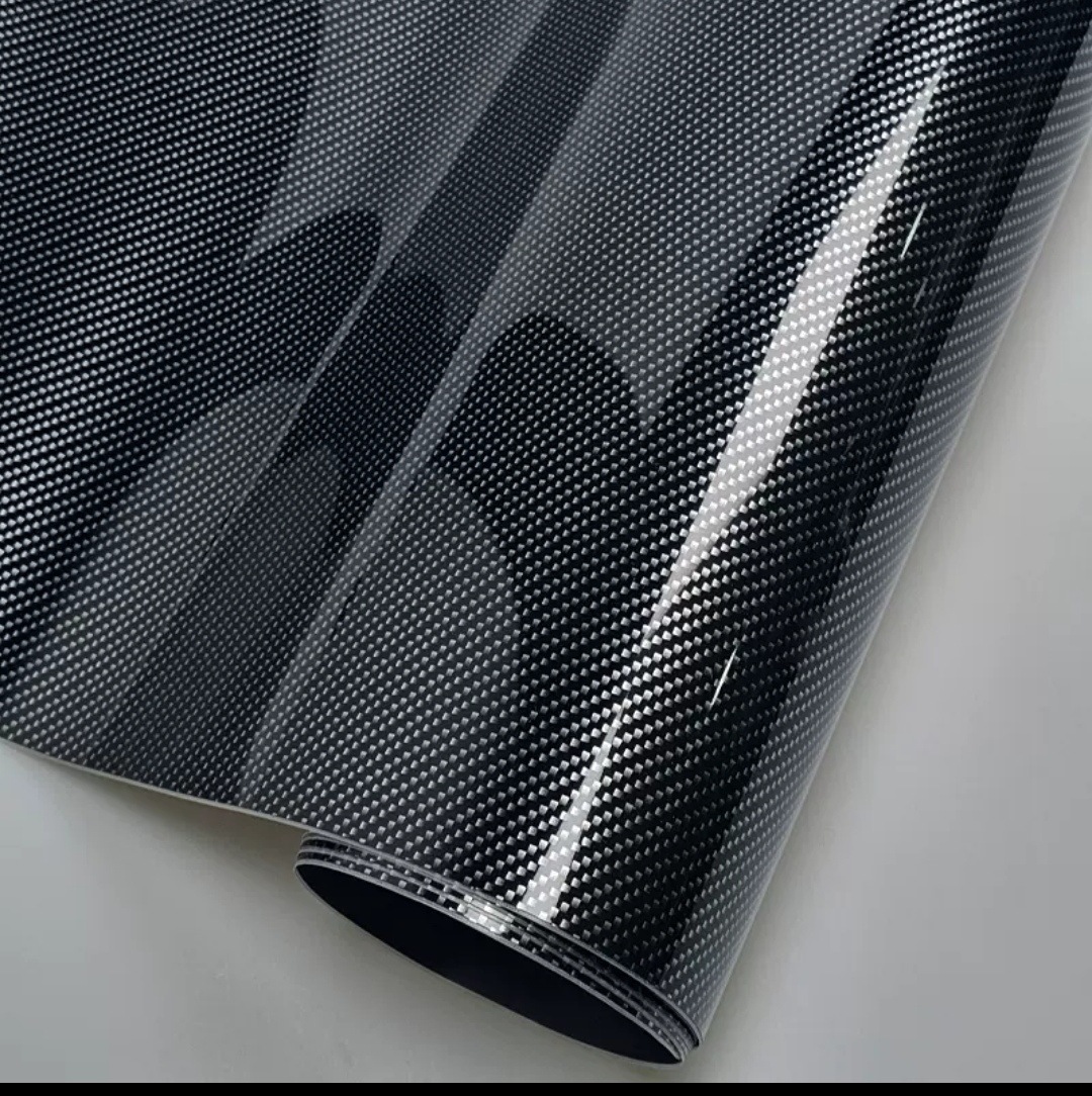 Carbon Fiber Interior Body Wrap 9D Glossy High-End Modified Electric Motorcycle Color-Changing Film Self-Adhesive Car Sticker