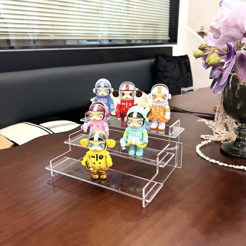 亚克力阶梯置物架手办摆件盲盒化妆品陈列饰品展示架阶梯展示架