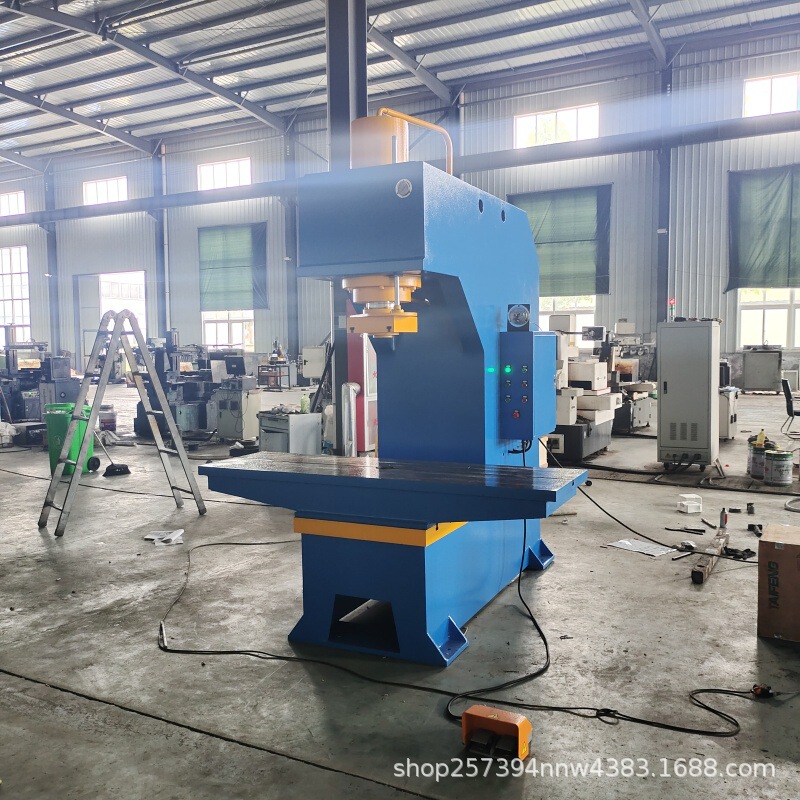 10-Ton 20-Ton Single-Arm Hydraulic Press with Extended Workbench, Single-Column Hydraulic Press, Custom-Made Round Tube Straightening Machine