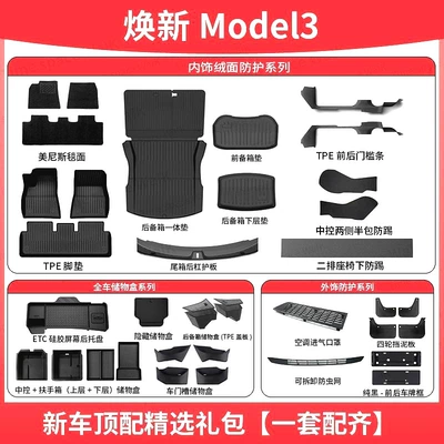 Modelə uyğun ayaqaltı | Packages, Model Y/3 Full Set of