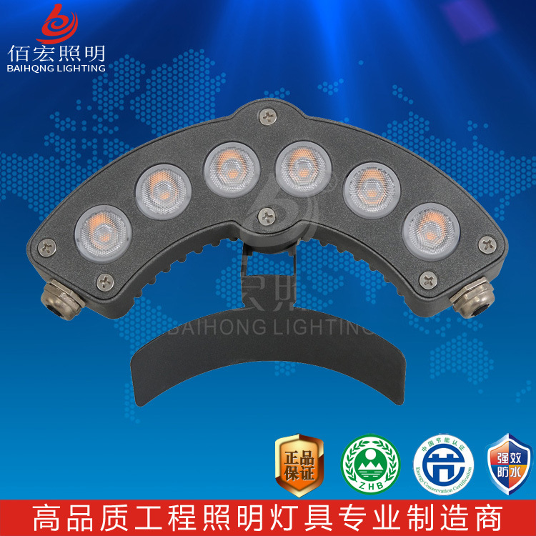 厂家批发销售LED瓦楞灯 3w 6w月牙灯古建筑文旅灯光户外亮化瓦上