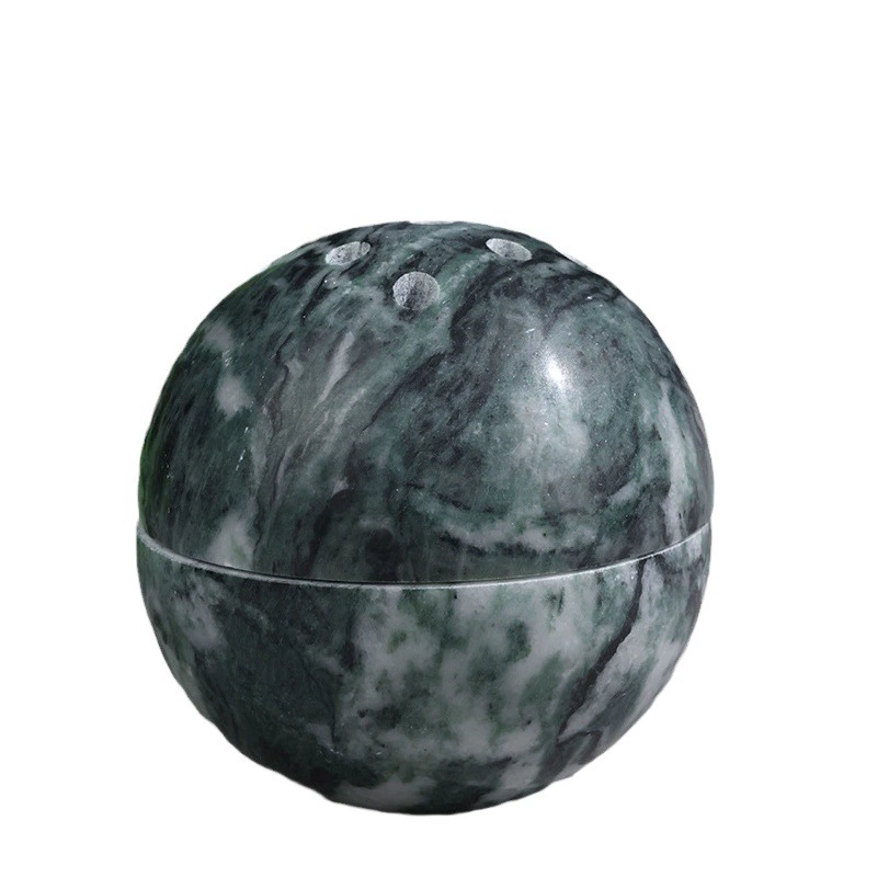 Трансграничная оптовая продажа Мраморная печь для ароматерапии Пещерная каменная благовония Благовония Печь для благовоний Круглая сферическая печь для сандалового дерева Украшения для дома