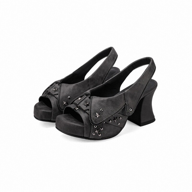 25 New Summer Styles! Retro Distressed Open-Toed Sandals for Women, Sexy Style Waterproof Platform Thick Heels, Fashionable Outer High Heels