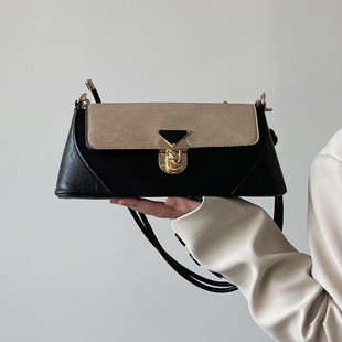 High-end feeling bag western-style texture fashion vintage baguette underarm bag 2025 new all-match shoulder messenger bag fashion